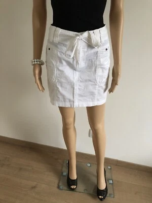 Jupe blanche Morgan taille 38 TBE - Photo 1/4