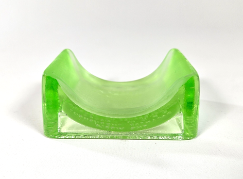 Antique (1930s) Lillicraps Hone ~ Uranium Glass ~ Glass Razor Blade Sharpener - Picture 7 of 21