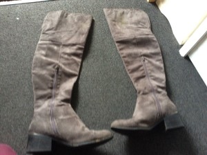 grey long boots ladies