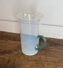 FRY-H.C. Fry Foval Opalescent Lemonade Glass with Jade Handle #9416