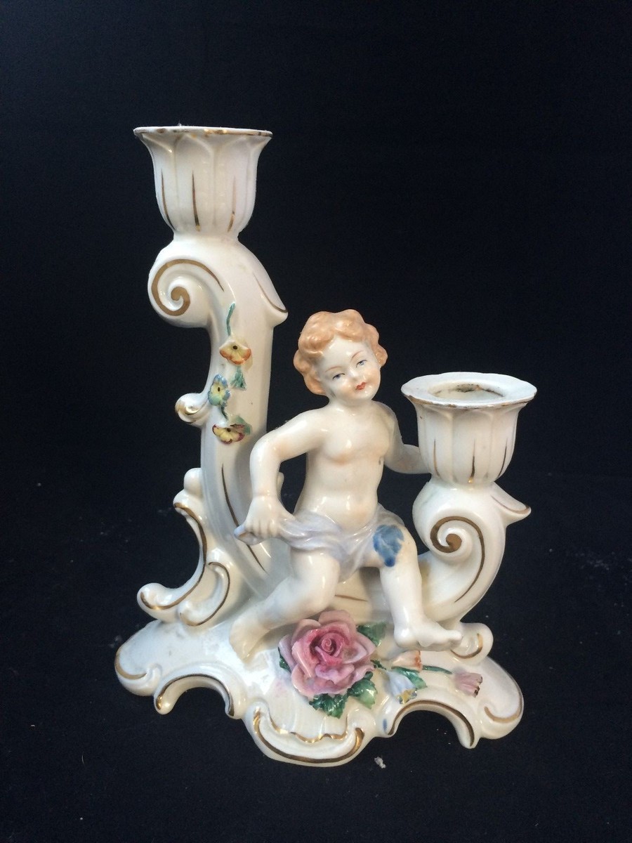 Antique German schierholz dresden porcelain little candle stand | eBay