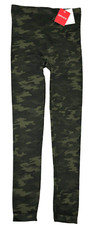 Spanx Women Size S 2-4 Look At Me Now Leggings Green Camo FL3515- NWT 34" long