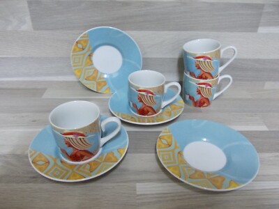 4er Espresso Set Könitz Porzellan 80ml Tasse + Untertasse 8-teilig Neu !