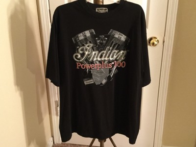 New Indian Motorcycle Black Graphics T Shirt Size L Engine Powerplus 100 Ebay