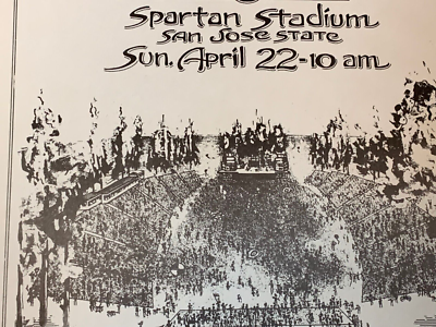 GRATEFUL DEAD APRIL 22, 1979 SPARTAN STADIUM CALIF CONCERT POSTER