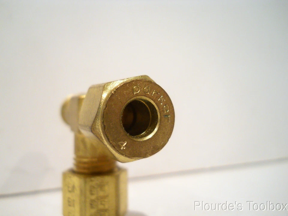 New Parker Brass 1/4" Tube x 1/4" CPI Tube x 1/8" NPT Male Run Tee, 4-2-4 RBZ-B - Image 2 of 4