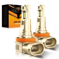 AUXBEAM H11 H9 Canbus LED Headlight Bulbs Conversion Kit Low Beam Super Bright