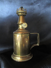 LAMPE de SURETE à ESSENCES MINERALES laiton Mineral Oil Lamp PIGEON c1900