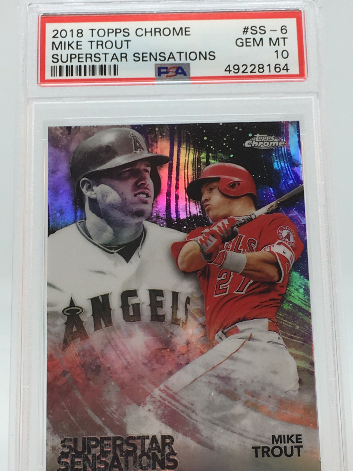 2018 Topps Chrome Mike Trout Superstar Sensations   PSA 10 view 9