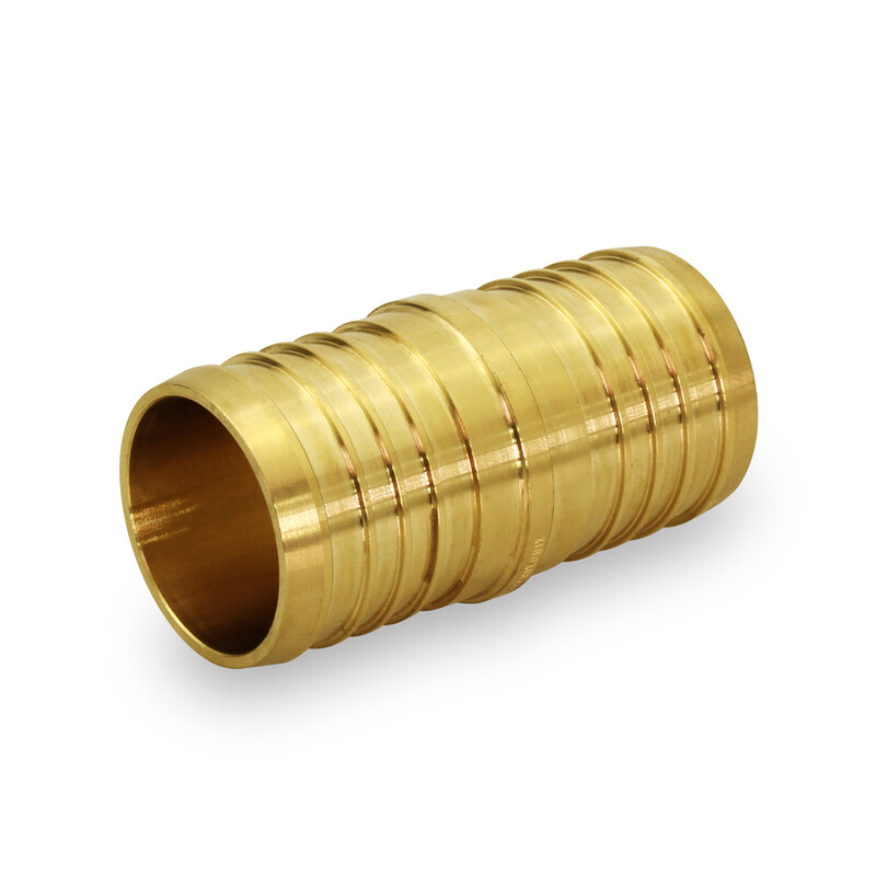 3/8" in - 2" in Lead Free PEX Brass Barb Coupling Crimp Fitting Pipe Connector