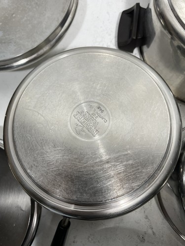 Juego de utensilios de cocina REVERE WARE 1801 TRI CAPA inferior 10 piezas sartenes ollas tapas - Imagen 21 de 21