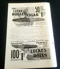 1899 OCTOBER AD ADVERTISEMENTS McCLURES MAGAZINE LUCKE ROLLED CIGAR & TRAVELERS