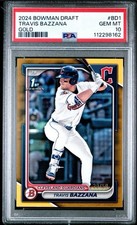 2024 Bowman Draft Travis Bazzana Gold Paper /50 BD-1 Guardians 1st (POP 1)