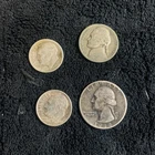1946-D & 1954-D Roosevelt Dimes 1943 Nickel 1944 Quarter Silver
