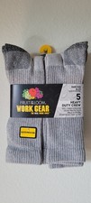 Fruit of the Loom Men's 5-Pairs The Real Work Crew Socks. 80 .