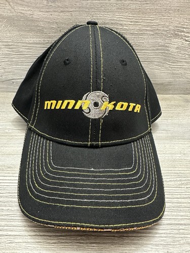 Minn Kota Black Yellow Hat Baseball Adjustable Back  *Details*