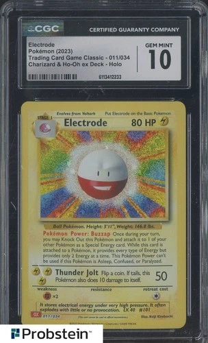 2023 Pokemon Game Classic Charizard & Ho-Oh Deck #011 Electrode Holo CGC 10