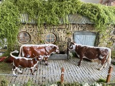 Vintage britains Farm Irish Moiled Family Set, Repainted Customised Unique Model