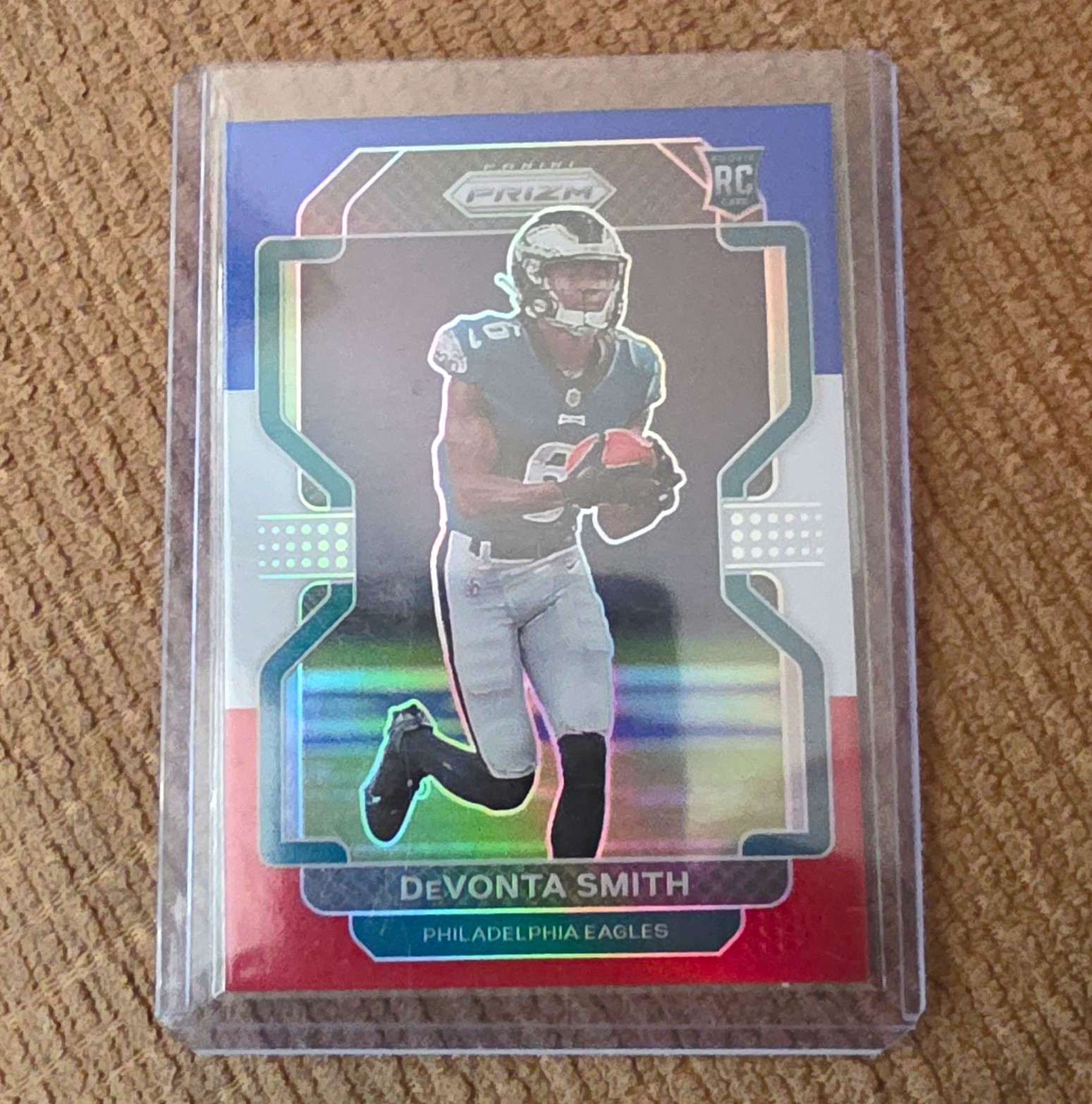 Panini 2021 Prizm DeVonta Smith RC #335 Red White & Blue Prizm Eagles