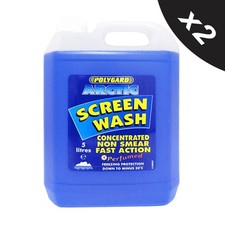 2x Polygard Arctic 5L Windscreen Screen Wash 5 Litre -20C Concentrate MIS18210 1.65 per litre