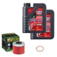 Hiflo ÖLfilter Set Liqui Moly 5W-40 Race 2L FüR Polaris 325 ACE Bj.2015