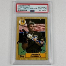 1987 Topps Bobby Bonilla 184 PSA/DNA ITP Auth Auto 6xAS 3xSS 97WSC Inscribed