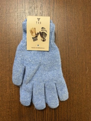   *NWT!* Tod Oims Mongolia Wool Blend Gloves Blue Size Men's Med/Women's Large