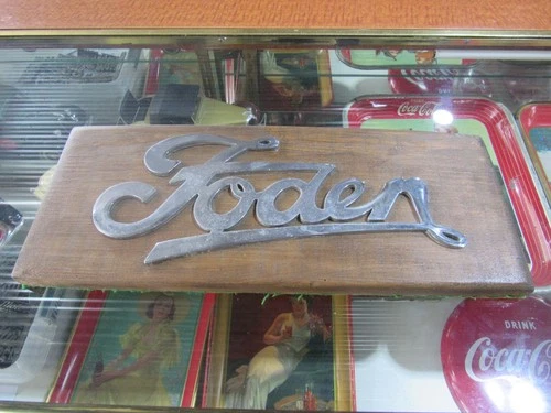 Vintage Foden Truck Lorry Grille Emblem Metal Radiator Badge Tag Original Script