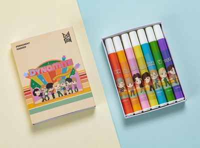 Monami BTS Tinytan Meteor Magic 7 Color -Kpop Official Stationery set Gift