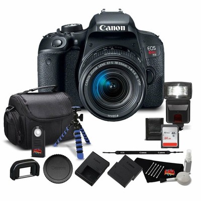 Canon EOS Rebel T7i Digital SLR Camera with 18-55mm Lens 1894C002 - Bundle