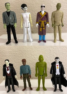 UNIVERSAL MONSTERS lot ReAction figures - Frankenstein Bride Dracula Wolfman +4