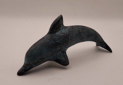 NEW Bronze Dolphin Sculpture 6'' Decor