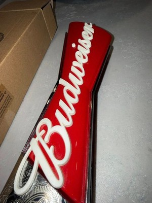 BUDWEISER BUD / BEER  TAP HANDLE / RETRO BOWTIE