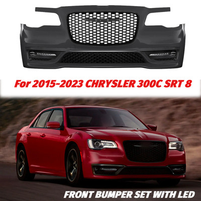 FOR 2015-2023 CHRYSLER 300C 300 C SRT8 SRT 8 SRT-8 FRONT BUMPER SET WITH LED