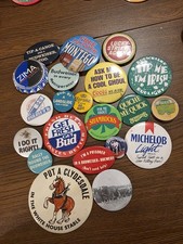 Vintage Beer Alcohol Advertising Pinback Button Lot Budweiser Michelob Corona Co
