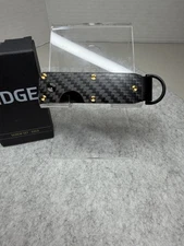 NEW CARBON BLACK KEY CASE  w/RIDGE WALLET GOLD SCREWS (GREAT @1/4 PRICE)