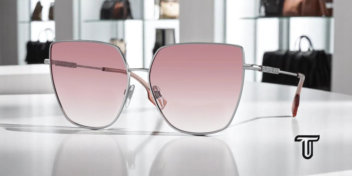 Burberry Women\'s Pink Gradient Square Sunglasses Burberry Women main image 3