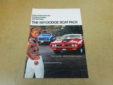 1971 Dodge Scat Pack Charger RT Demon 340 sales brochure 8pg literature ORIGINAL