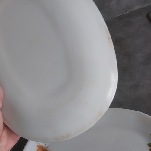 2 JAJ Pyrex AUTUMN GLORY 12" x 9" Oval Steak Dinner Plates Platter vintage - Picture 5 of 17