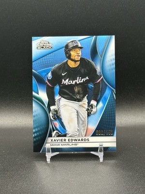 [NM] 2025 Topps Chrome Black Baseball Xavier Edwards Blue Refractor /150