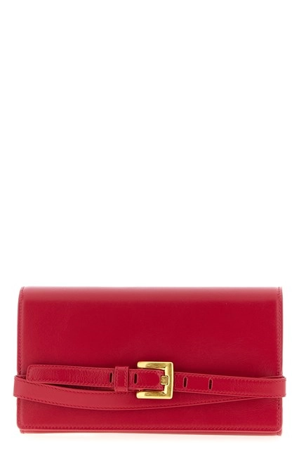 BALMAIN Shuffle Fuchsia Chain Wallet Bag New