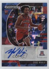 2020 Panini Prizm Draft Picks Prospect Blue Ice /75 Zeke Nnaji #PA-ZN Auto 13c1