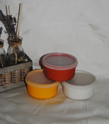 🌟TUPPERWARE Lot 3 Petit Raviers Boites+ Couvercle H Ancien Vintage TBE - Photo 1/4