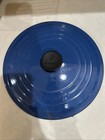 Le Creuset #28 Blue Enameled Cast Iron France * Lid Only* Dutch Oven Black Knob