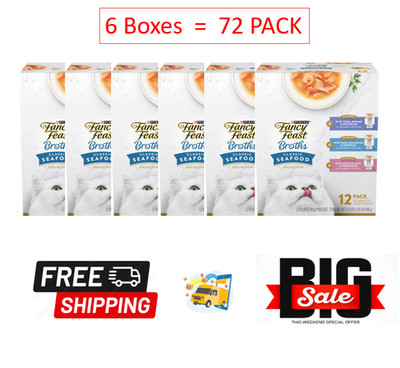 6 Packs Fancy Feast  Broths Adult Food Topper, Limited Ingredients