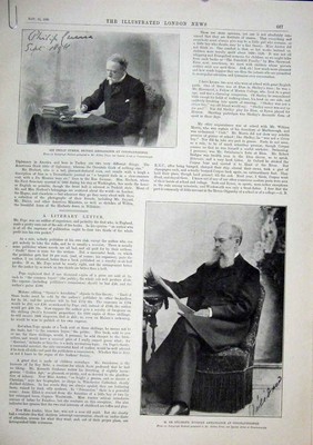 Old Antique Print Portrait Turkey Currie Nelidorff Saurma-Jeltsch Cambon