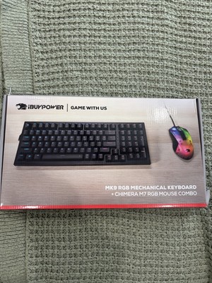 iBUYPOWER MK9 RGB Mechanical Wired Keyboard + Chimera M7 RGB Mouse, Black