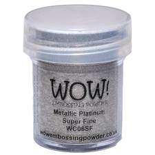 WOW Embossing Powder Super Fine 15ml-Platinum - WOW-SF-WC06