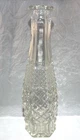 Vintage Anchor Hocking Wexford Diamond Cut Pattern Flower Bud Vase 9 1/4"