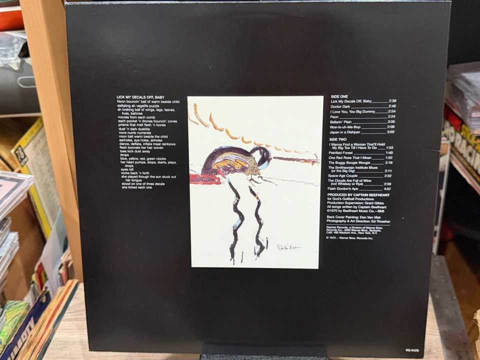 CAPTAIN BEEFHEART & HIS MAGIC BAND   LICK MY DECALS OFF, BABY VINYL RECORD LP - Image 2 of 4